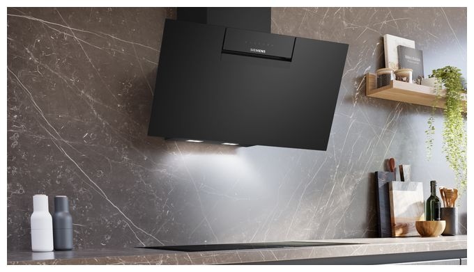 Abluft/Umluft Dunstabzugshaube/Esse Wand 80 cm (Schwarz) iQ300 LC87KFN60 