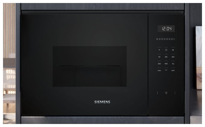 Einbau-Mikrowelle 900 W Größe: mittel 5 Stufen Grill (Schwarz) iQ500 BE555LMB1 