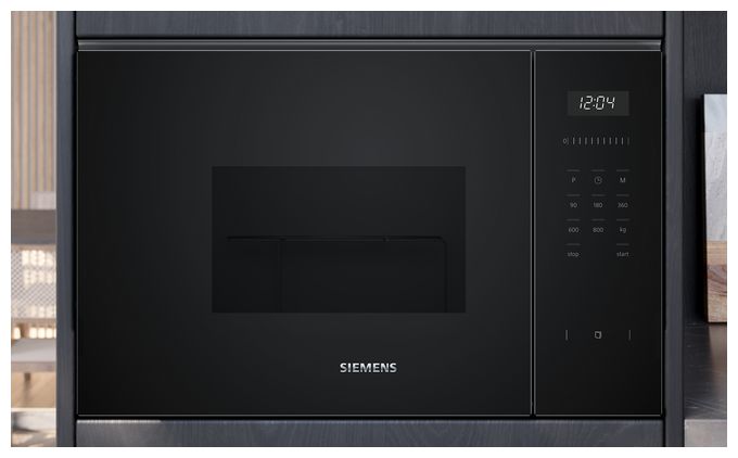 Einbau-Mikrowelle 800 W Größe: klein 5 Stufen (Schwarz) iQ500 BF525LMB1 