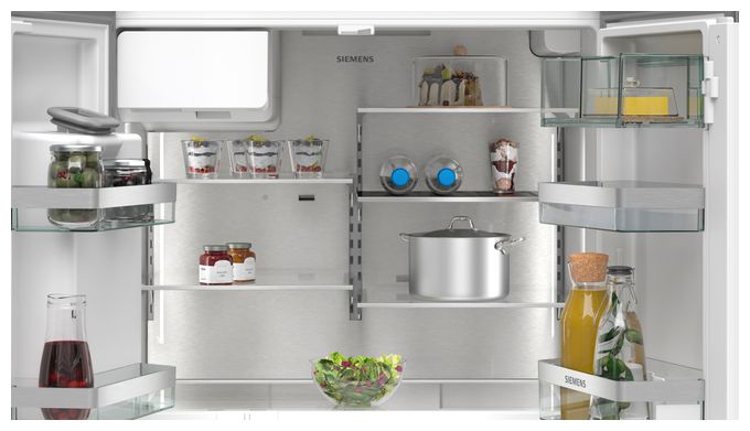 Side-by-Side Kühl-/ Gefrierkombination 375 l / 199 l 327 kWh NoFrost 1830 mm x 905 mm  iQ500 KF96DAXEA (Schwarz, Edelstahl) 