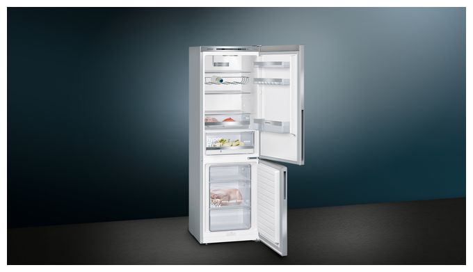 214 l / 94 l Kühl-Gefrierkombi freistehend 149 kWh Jahr  iQ500 KG36EALCA (Edelstahl) 