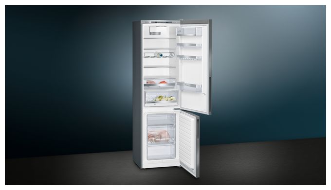 249 l / 94 l Kühl-Gefrierkombi freistehend 119 kWh Jahr  iQ500 KG39E8IBA (Edelstahl) 
