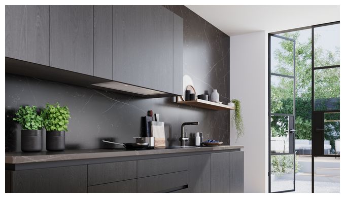 Abluft/Umluft Dunstabzugshaube/Esse Unterbau 86 cm (Edelstahl) iQ500 LB87NAC50 Lüfterbaustein 