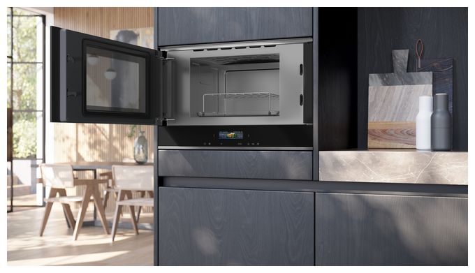 Einbau-Mikrowelle 900 W Größe: mittel Grill (Schwarz) iQ700 BE732L1B1 