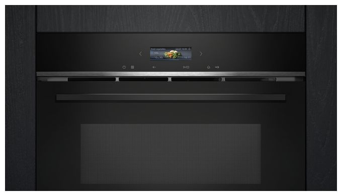 Einbau-Mikrowelle 1000 W Größe: groß 5 Stufen Grill (Schwarz) iQ700 CE732GXB1 