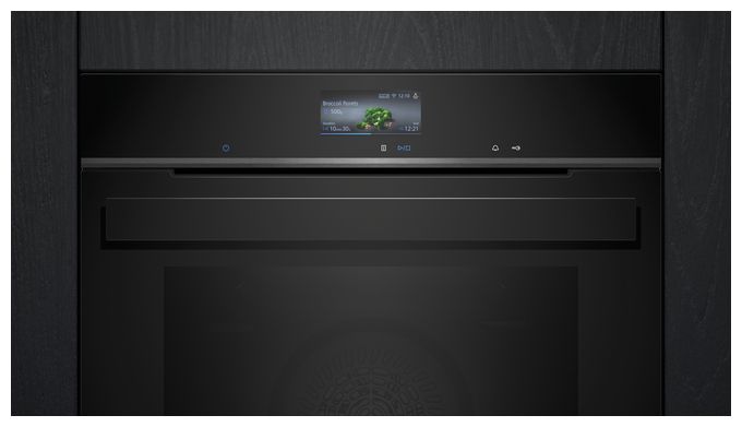 Einbaubackofen groß AutoClean (Schwarz/Edelstahl) iQ700 HB936GCB1 
