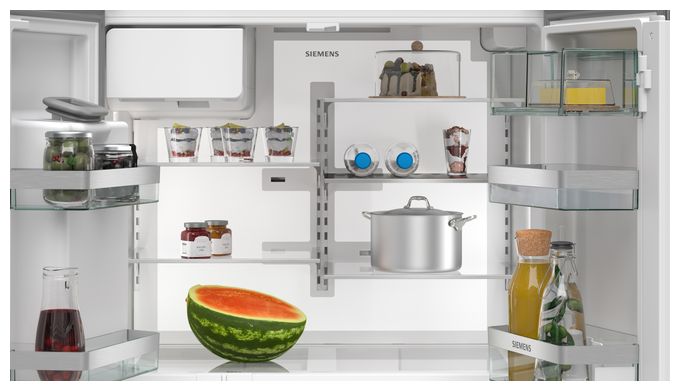 Side-by-Side Kühl-/ Gefrierkombination French Door 375 l / 199 l 327 kWh NoFrost 1830 mm x 905 mm  iQ700 KF96DPPEA (Edelstahl) 