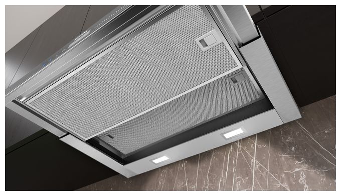 Abluft/Umluft Dunstabzugshaube/Esse Einbau 60 cm (Schwarz, Edelstahl) iQ700 LI69SA684 