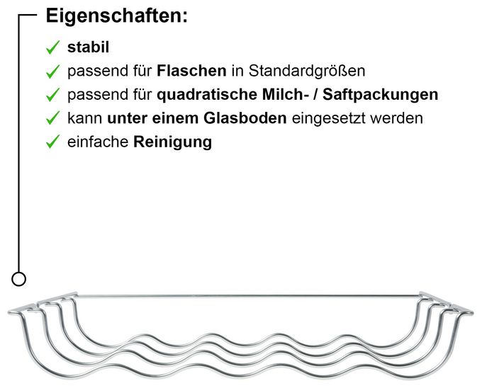 KS10Z030 Flaschenablage für Standgeräte Chrom 