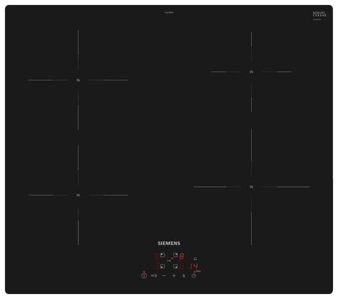 Backofen-Set groß AutoClean activeClean mit autarkem 60 cm Induktions Kochfeld PQPOWER73I (HB271ABB3 + EU611BEB6E) 
