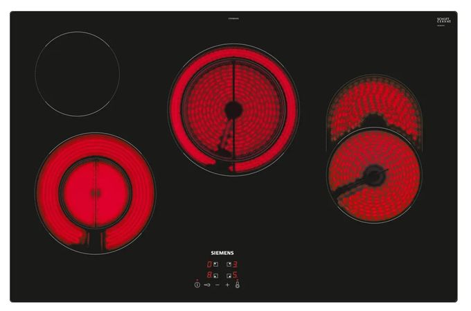 Backofen-Set groß AutoClean activeClean mit autarkem 80 cm Glaskeramikkochfeld Kochfeld PQPOWER75K (HB271ABB3 + ET81RBHA1D) 