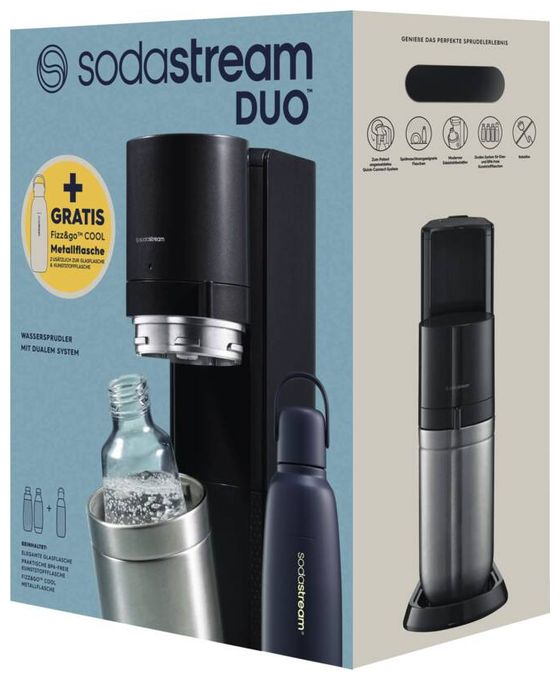 Wassersprudler  Duo Allround Pack (Schwarz, Edelstahl) 