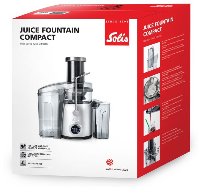 1200 W  8451 Juice Fountain Compact (Schwarz, Silber) 