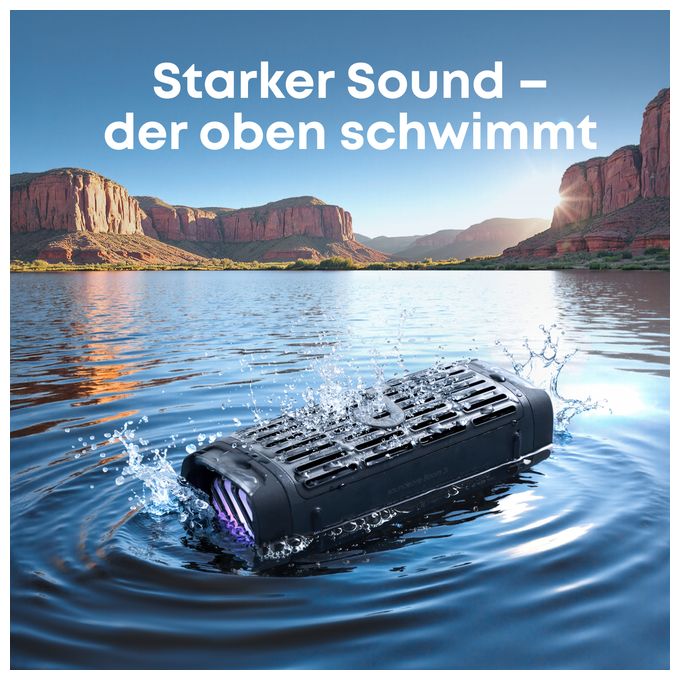 50 W Bluetooth Lautsprecher IP68 Laufzeit bis 16 h  Boom 3i (Schwarz) 