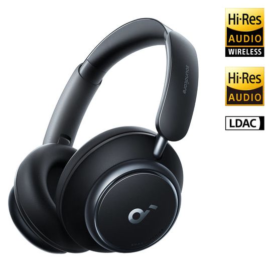 Over Ear Bluetooth Kopfhörer kabelgebunden&kabellos 50 h Laufzeit USB Typ-C  Space Q45 (Schwarz) 