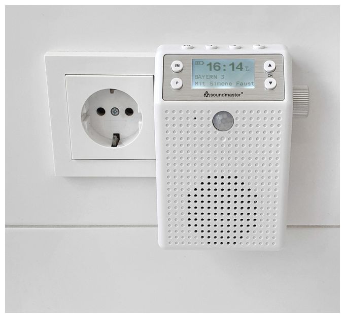 Bluetooth DAB+, FM Radio Tragbar Spritzwassergeschützt IPX4  DAB60WE (Weiß) 