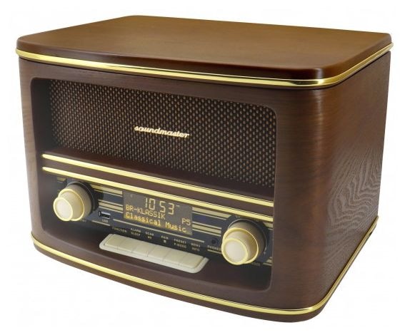 Bluetooth DAB+, FM Radio Tragbar  NR961 (Holz) 