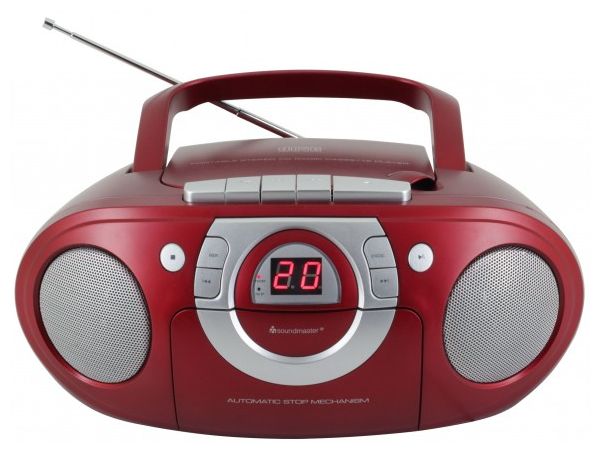 CD Payer  SCD5100 CD Boombox (Grau, Rot) 