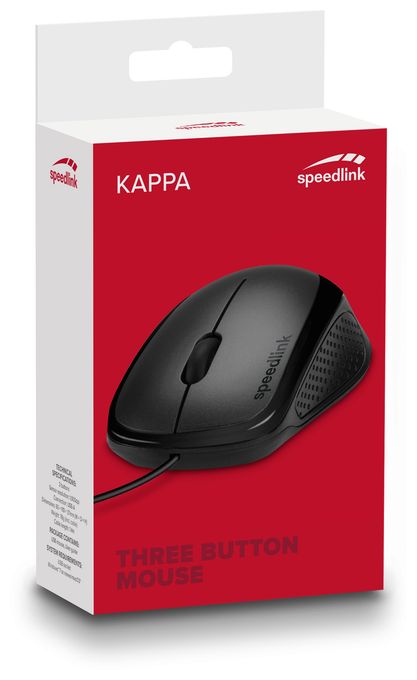 1000 DPI Büro Maus Optisch  Kappa (Schwarz) 