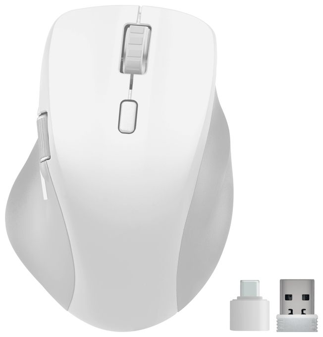 3200 DPI Gaming Maus Optisch  Libera Silent (Weiß) 