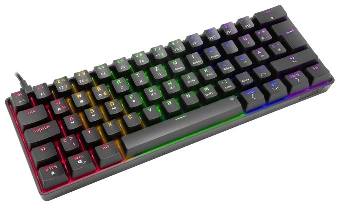 RGB-LED Gaming Tastatur USB  SL-670015 (Schwarz) 