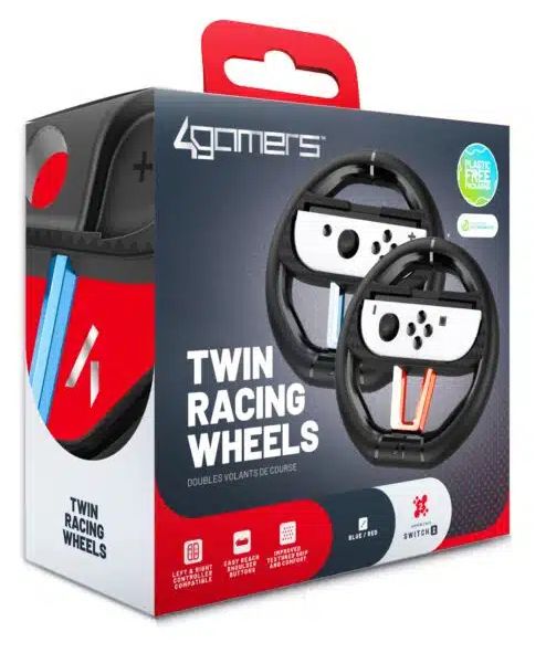 Steuerrad für Nintendo Switch 2  Twin Racing Wheels (Schwarz, Mehrfarbig) 