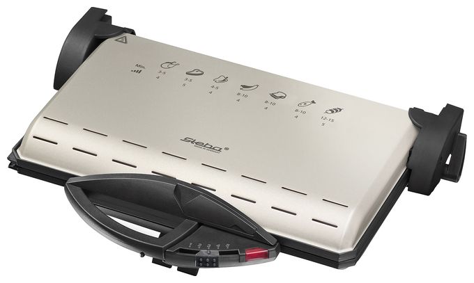 2000 W mit 370 x 230 mm Fläche  PG 4.4 Kontaktgrill (Schwarz, Champagner) 