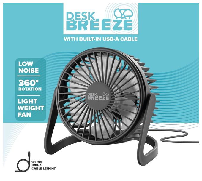 Ventilator Tisch  Desk Breeze (Schwarz) 