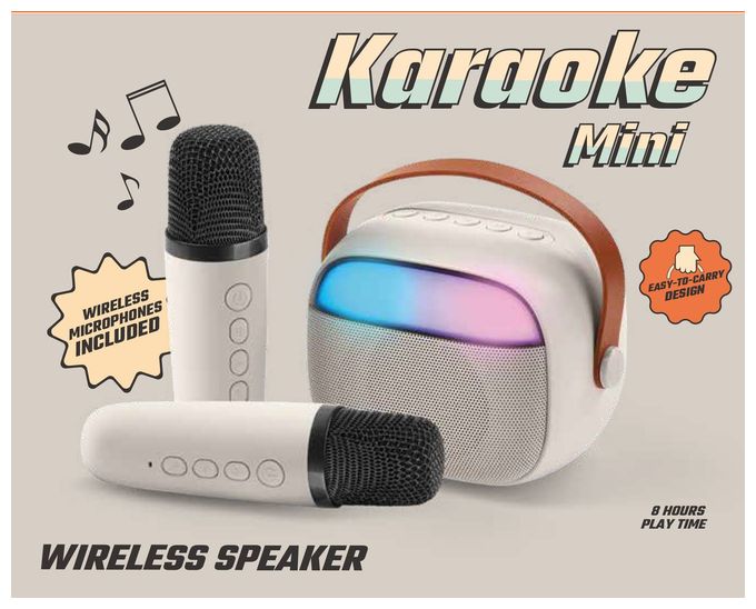 Bluetooth Lautsprecher  Karaoke Mini (Weiß) 
