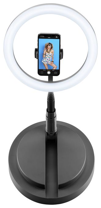 70 mm Universal  Selfie Ring Compact (Schwarz) 