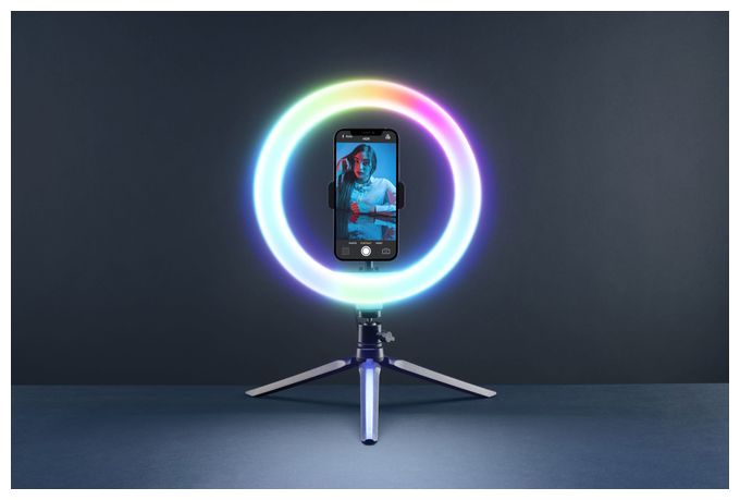 30 mm Universal  Selfie Ring Multicolor (Schwarz) 