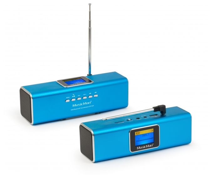 Technaxx MusicMan BT-X29 DAB Bluetooth Lautsprecher (Blau) bei Boomstore | Lautsprecher