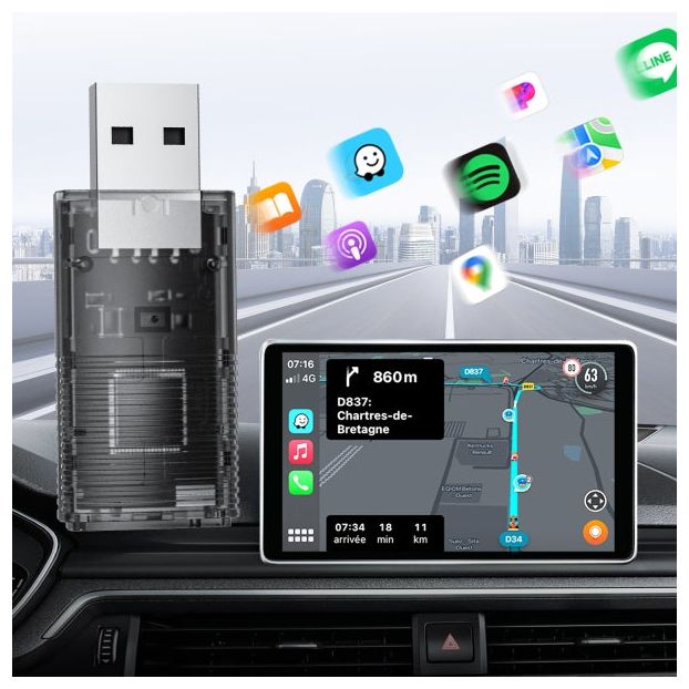 TX-346 USB-Dongle Car Play- & Android Auto 
