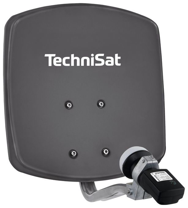 Aluminium Sat-Spiegel  DigiDish 33 mit Single-LNB (Grau) 