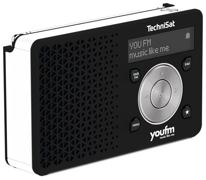 DAB+, FM Radio Tragbar  Digitradio 1 (Schwarz, Weiß) 