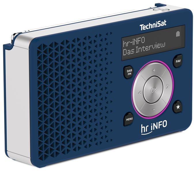 DAB, DAB+, UKW Radio Tragbar  DigitRadio 1 hr iNFO (Blau, Silber) 