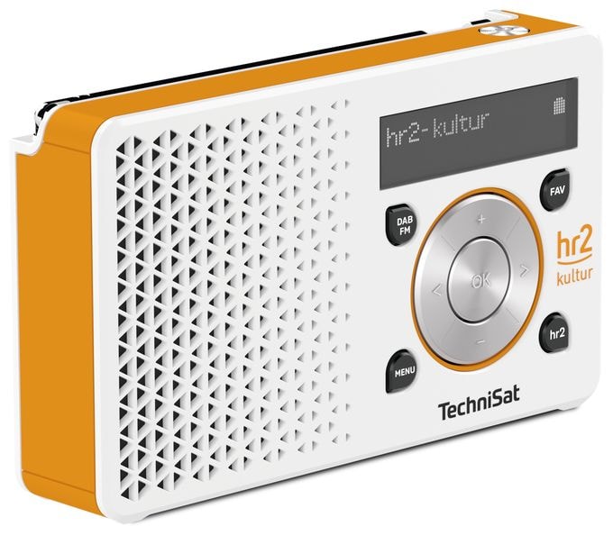 DAB, DAB+, UKW Radio Tragbar  Digitradio 1 hr2 Edition (Orange, Weiß) 