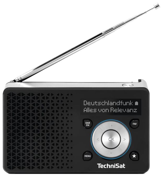 DAB+, FM Radio Tragbar  DigitRadio 1A (Schwarz, Silber) 