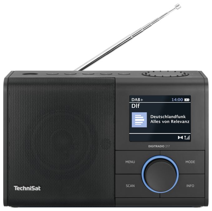 Bluetooth DAB+, FM, VHF Radio Tragbar  Digitradio 217 (Schwarz) 