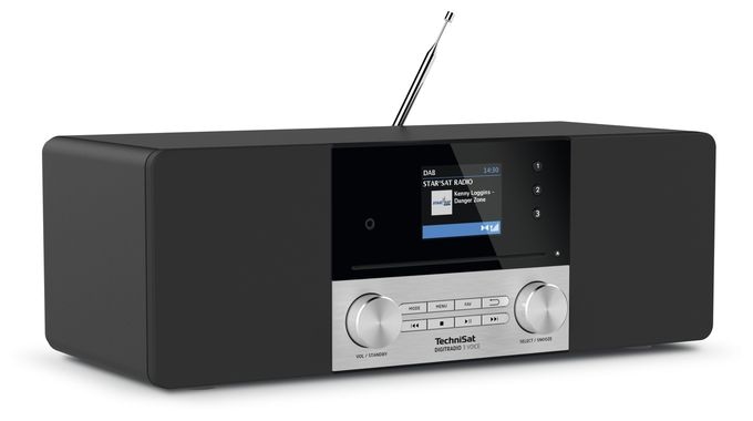 DAB+, FM Radio  DigitRadio 3 Voice (Schwarz, Silber) 