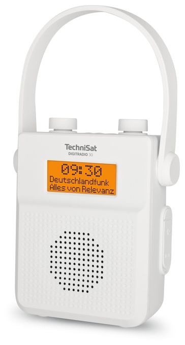 Bluetooth DAB+, FM Radio Tragbar Wasserfest IPX5  Digitradio 30 V2 (Weiß) 
