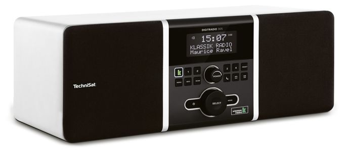 DAB, DAB+, UKW Radio Uhr  DigitRadio 305 Klassik Edition (Weiß) 
