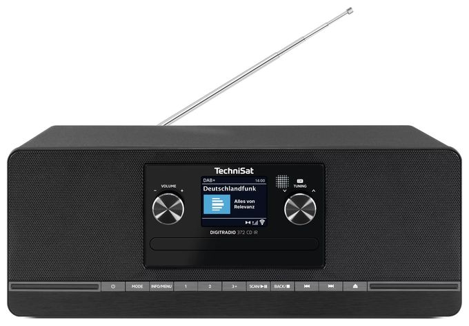 Bluetooth DAB+, FM Radio Internet  DigitRadio 372CD IR (Schwarz) 