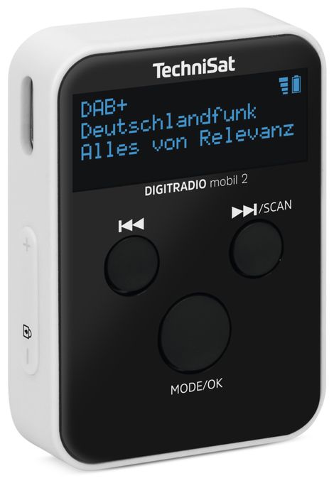 DAB+, FM Radio Tragbar  Digitradio mobil 2 (Schwarz, Weiß) 