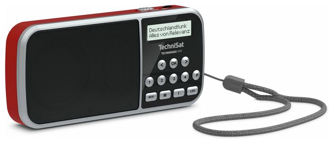 DAB+, FM Radio Tragbar  TechniRadio RDR (Schwarz, Rot) 