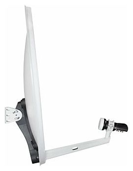 70 cm Stahl Sat-Spiegel  Technitenne 70 Quattro-Switch LNB (Weiß) 