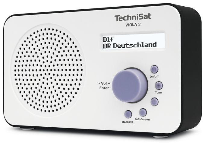 DAB, DAB+, FM Radio Tragbar  Viola 2 (Schwarz, Weiß) 