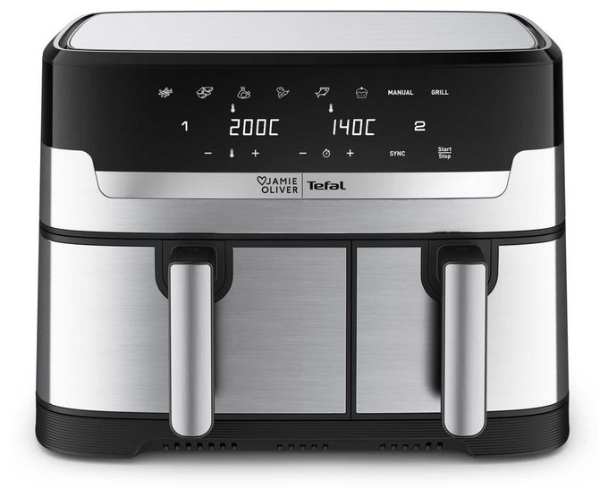 Doppel Heißluftfritteuse 8,3 l  EY90JDE1 Dual Easy Fry & Grill (Edelstahl) 