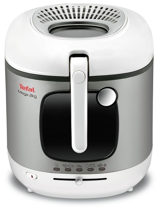 Fritteuse 2100 W  FR4800 Mega XXL (Edelstahl, Weiß) 
