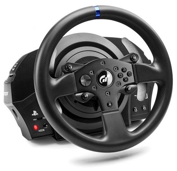 Analog / Digital Lenkrad + Pedale für PC, PlayStation 4, PlayStation 5, Playstation 3  T300 RS GT Edition (Schwarz) 